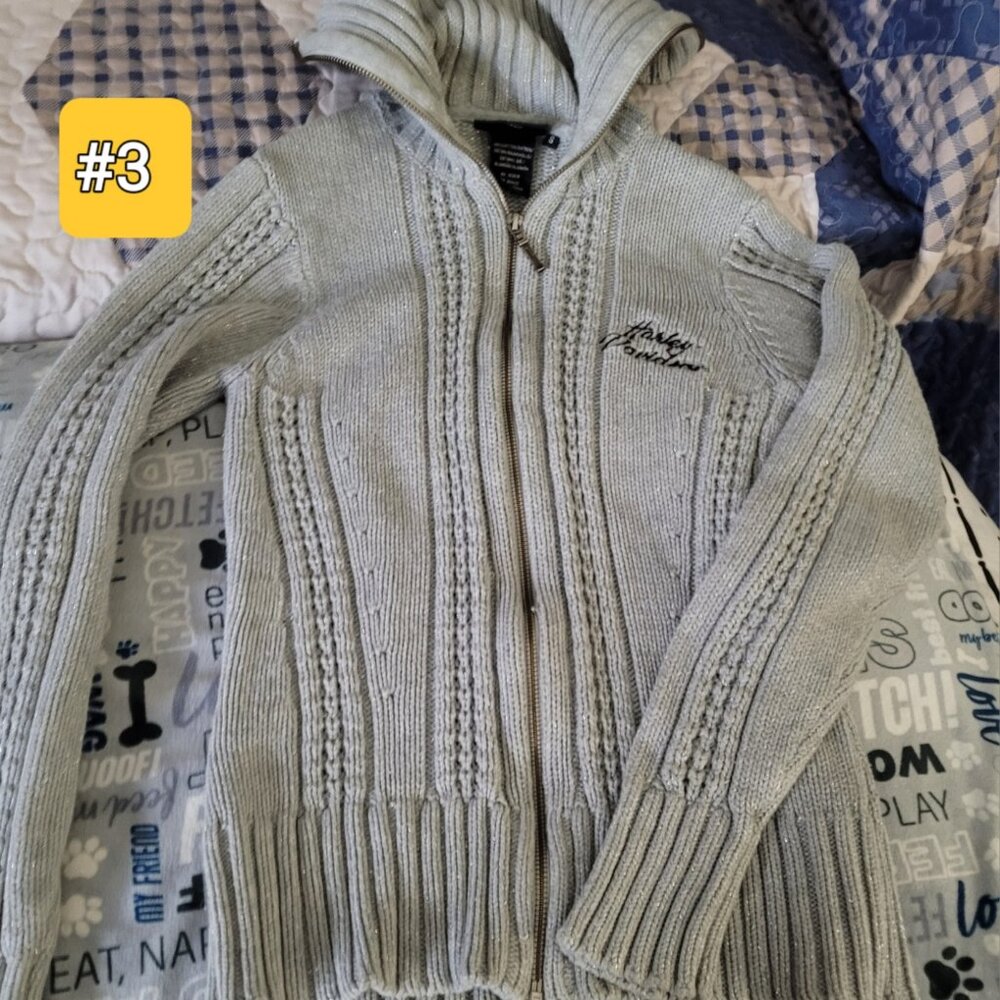 HARLEY DAVIDSON ZIP UP WOMENS SWEATER SIZE SMALL